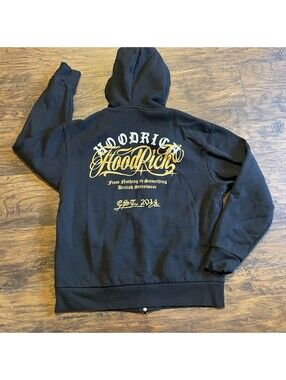 Hoodrich Black Zip-Up Hoodie Men’s Size Large